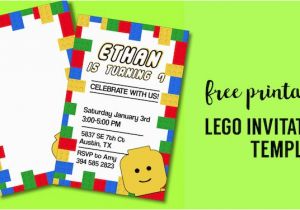 Lego themed Birthday Invitations Free Printable Lego Birthday Party Invitation Template