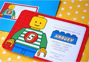 Lego themed Birthday Invitations Kara 39 S Party Ideas Lego themed 5th Birthday Party