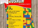 Lego themed Birthday Invitations Lego Party Printable Invitation orderecigsjuice Info