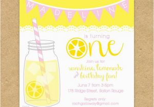 Lemonade Birthday Party Invitations Cute Printed Lemonade Birthday Party Invitation Lemonade