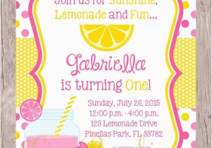 Lemonade Birthday Party Invitations Items Similar to Printable Pink Lemonade Birthday Party