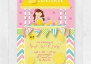Lemonade Birthday Party Invitations Lemonade Stand Birthday Invitation Lemonade Invitation