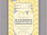 Lemonade Birthday Party Invitations Lemonade Stand Party Invitation Yellow Chevrons Mason Jar