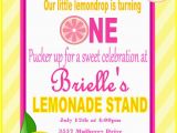 Lemonade Birthday Party Invitations Pink Lemonade Birthday Invitation Pink Lemondade Birthday