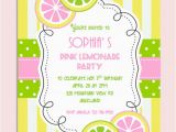 Lemonade Birthday Party Invitations Pink Lemonade Birthday Party Invitation Personalized Diy