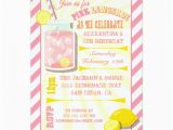 Lemonade Birthday Party Invitations Pink Lemonade Birthday Party Invitations Zazzle
