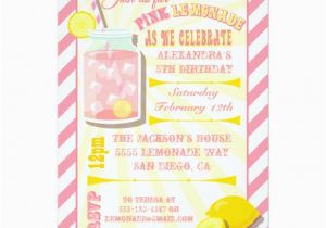 Lemonade Birthday Party Invitations Pink Lemonade Birthday Party Invitations Zazzle