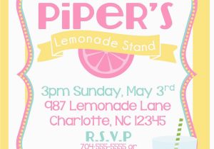 Lemonade Birthday Party Invitations Pink Lemonade Party Shes Kinda Crafty