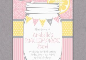 Lemonade Birthday Party Invitations Shabby Chic Mason Jar Lemonade Party Invitation Printable