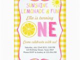 Lemonade Birthday Party Invitations Sunshine and Lemonade Sunshine Birthday Invitation Zazzle