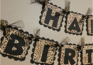 Leopard Birthday Decorations Leopard Print Birthday Banner Cheetah On Luulla