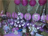 Leopard Decorations for Birthday Birthday Party Cheetah Print Pink and Gold Candy Buffet