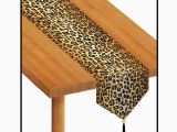 Leopard Print Birthday Decorations Brown Leopard Jungle Animal Print Table Runner Birthday