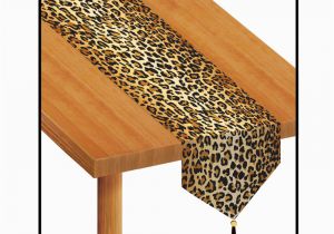 Leopard Print Birthday Decorations Brown Leopard Jungle Animal Print Table Runner Birthday