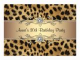 Leopard Print Birthday Decorations Cheetah Print Birthday Party Invitation