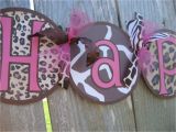 Leopard Print Happy Birthday Banner Animal Print Happy Birthday Banner Zebra Leopard Giraffe