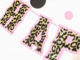 Leopard Print Happy Birthday Banner Cheetah Print Birthday Banner Leopard Print Party Decor