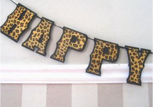 Leopard Print Happy Birthday Banner Happy Birthday Banner Cheetah Leopard Print In Gold