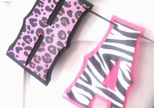 Leopard Print Happy Birthday Banner Happy Birthday Banner Glitter Leopard Print and Zebra by