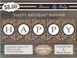 Leopard Print Happy Birthday Banner Leopard Print Happy Birthday Banner 75 Off Sale Printable