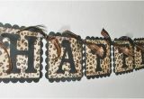 Leopard Print Happy Birthday Banner Leopard Print Happy Birthday Banner Black and by Justbeccuz