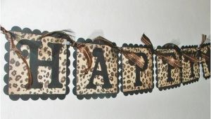 Leopard Print Happy Birthday Banner Leopard Print Happy Birthday Banner Black and by Justbeccuz