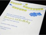 Letterpress Birthday Invitations Kids Party Invitations