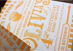 Letterpress Birthday Invitations Olivia 39 S Country Carnival Inspired Birthday Party Invitations