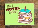 Librarian Birthday Card Book Lover Birthday Card Quot Have A Novel Birthday