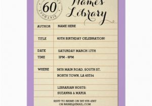 Library Card Birthday Invitations Library Card Book Birthday Party Vintage Invite Zazzle