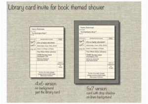 Library Card Birthday Invitations Library Card Invite for Book themed Shower Library Card