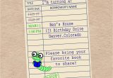 Library Card Birthday Invitations Unavailable Listing On Etsy