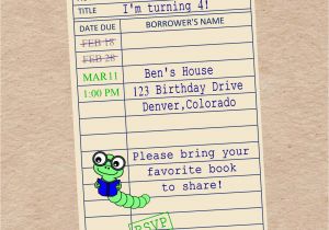 Library Card Birthday Invitations Unavailable Listing On Etsy