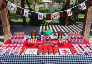 Lightning Mcqueen Birthday Decoration Ideas Kara 39 S Party Ideas Lightning Mcqueen Race Car Party with