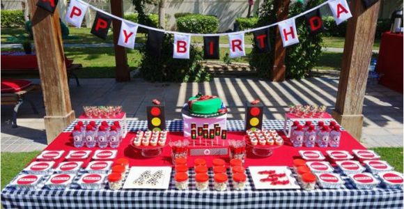 Lightning Mcqueen Birthday Decoration Ideas Kara 39 S Party Ideas Lightning Mcqueen Race Car Party with