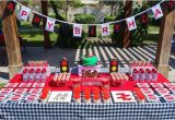Lightning Mcqueen Birthday Party Decorations Kara 39 S Party Ideas Lightning Mcqueen Race Car Party with