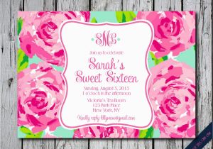 Lilly Pulitzer Birthday Invitations Lilly Pulitzer Birthday Invitations Best Party Ideas