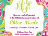 Lilly Pulitzer Birthday Invitations Lilly Pulitzer Inspired Invitation Printable Digital