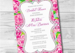 Lilly Pulitzer Birthday Invitations Lilly Pulitzer Invitation Printable Bridal Shower Invitation