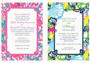 Lilly Pulitzer Birthday Invitations Lilly Pulitzer Personalized Invitations