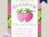 Lilly Pulitzer Birthday Invitations Strawberry Birthday Invitation Lilly Pulitzer Invitation