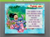 Lilo and Stitch Birthday Card Disney Lilo and Stitch Birthday Thank You Cards Option 2