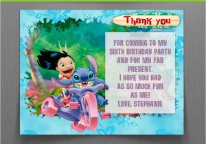 Lilo and Stitch Birthday Card Disney Lilo and Stitch Birthday Thank You Cards Option 2