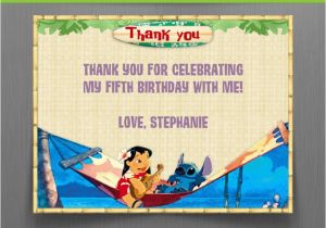 Lilo and Stitch Birthday Card Disney Lilo and Stitch Birthday Thank You Cards Option 2