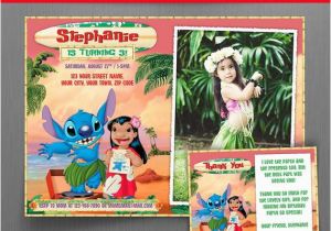 Lilo and Stitch Birthday Party Invitations Disney Lilo and Stitch 7×5 In Birthday Party Invitation