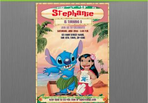 Lilo and Stitch Birthday Party Invitations Lilo and Stitch 5×7 In Birthday Invitation Instant