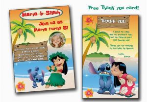 Lilo and Stitch Birthday Party Invitations Lilo and Stitch Invitationlilo and Stitch Birthday