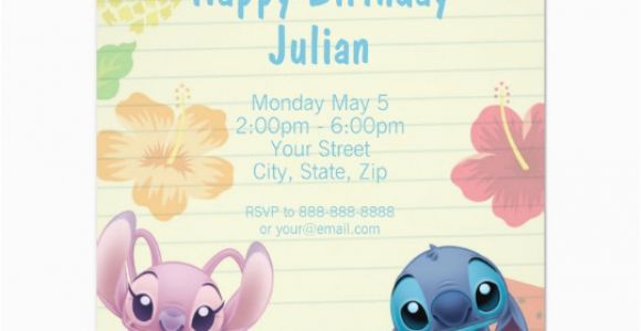 Lilo and Stitch Birthday Party Invitations Lilo Stitch Birthday Invitation Zazzle Com