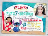 Lilo and Stitch Birthday Party Invitations Lilo Stitch Birthday Party Invitation Custom