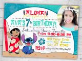 Lilo and Stitch Birthday Party Invitations Lilo Stitch Birthday Party Invitation Custom